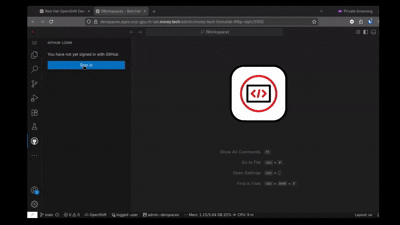 Demonstrating the GitHub Pull Request extension opening, clicking "Sign In," and it automatically authenticating without pasting tokens.